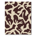 Organic Ivory Swirls Auburn Background Rug
