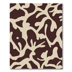 Organic Ivory Swirls Auburn Background Rug