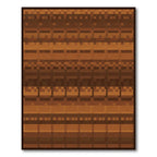 Earthy Tones Horizontal Brick Stripe Rug