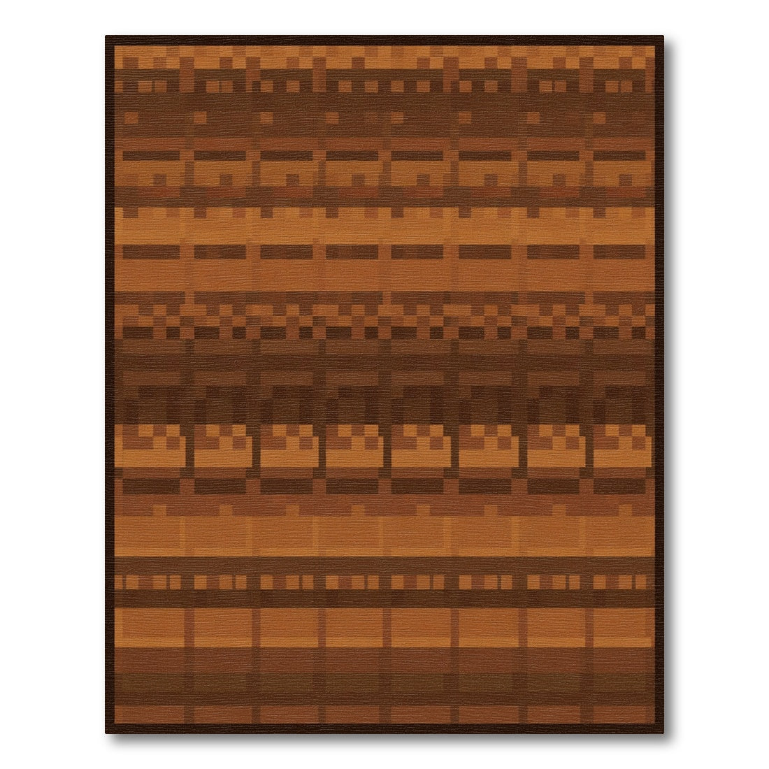 Earthy Tones Horizontal Brick Stripe Rug