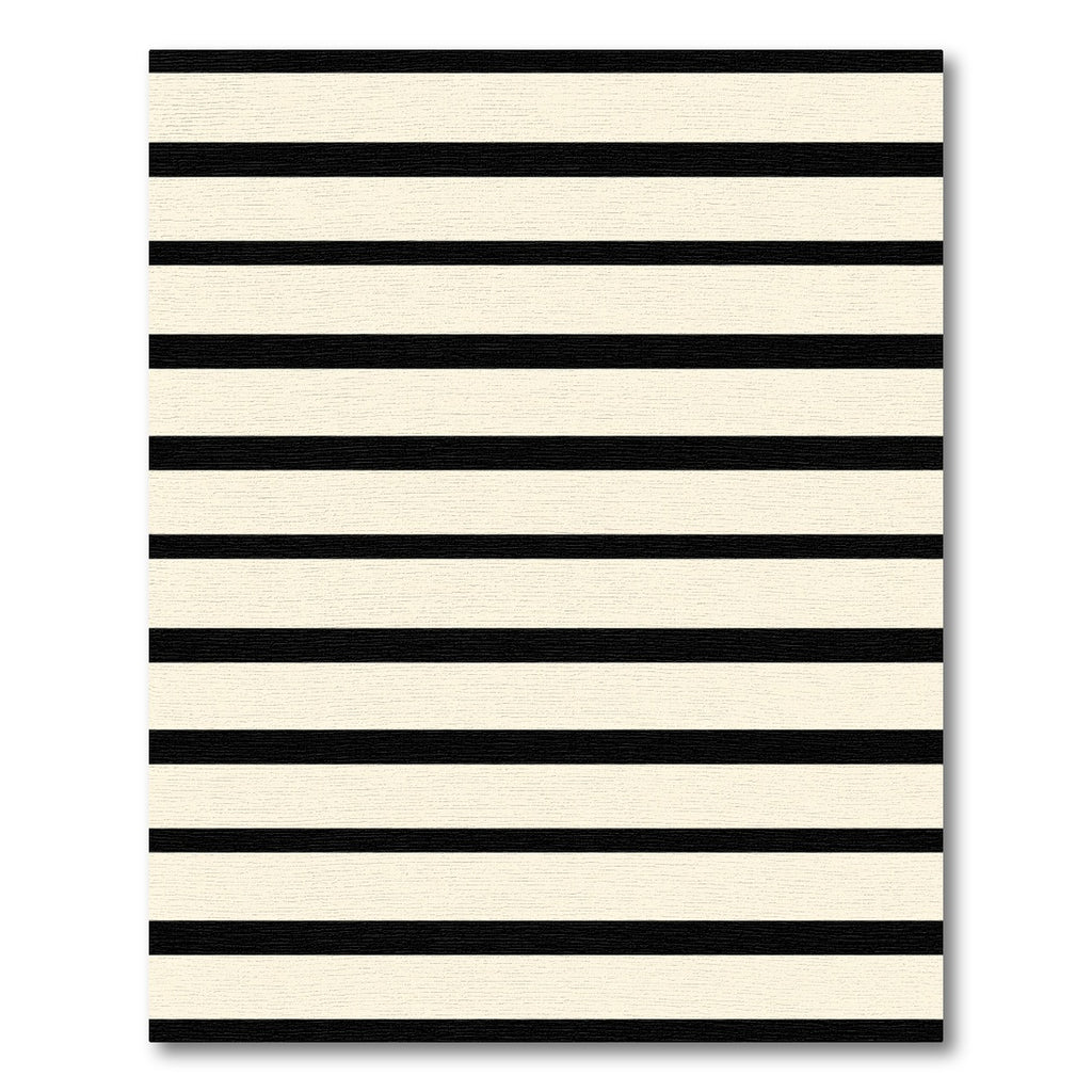 Cream and Black Stripe Rug