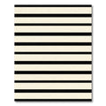 Cream and Black Stripe Rug