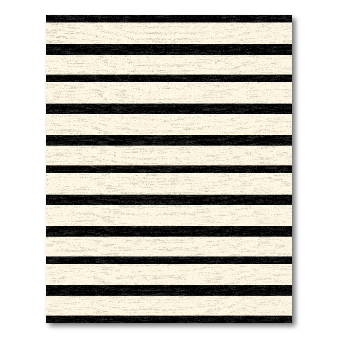 Cream and Black Stripe Rug
