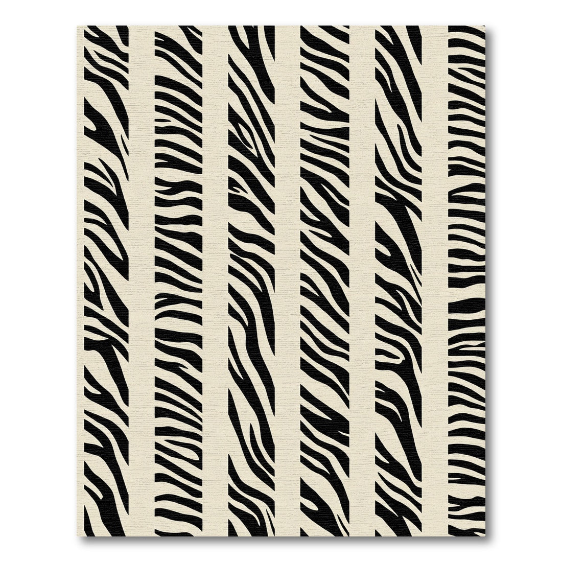 Monochrome Wild Animal Stripes Accent Rug