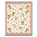 Cute Fox Flower Repeat Rag Rug