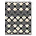 Gray Black Ivory Diamond Lattice Rug