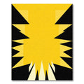 Bold Yellow Jagged Edge Geometric Rug