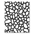 Organic Pebble Black White Abstract Rug