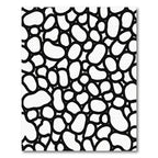 Organic Pebble Black White Abstract Rug