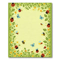 Whimsical Ladybug Butterfly Busy Meadow Rug