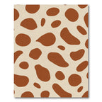 Terracotta Brown Abstract Spots Rug