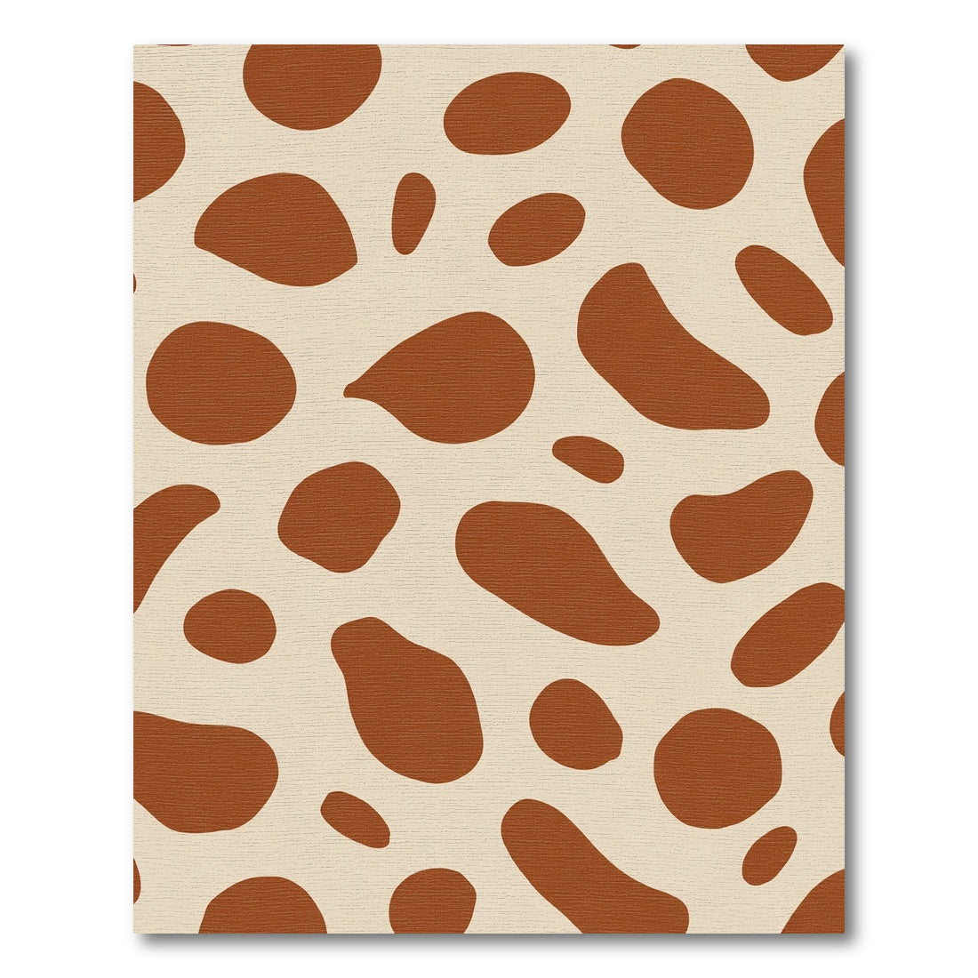 Terracotta Brown Abstract Spots Rug