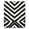 Bold Black White Chevron Zigzag Rug