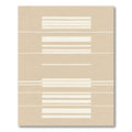 Earthy Beige Minimalist Stripe Rectangle Rug