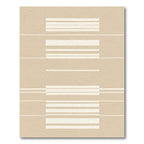 Earthy Beige Minimalist Stripe Rectangle Rug