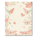 Whimsical Coral Butterfly Garden Rug