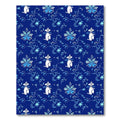 Indigo Blue Floral Silhouette Pattern Rug