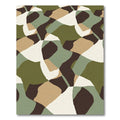 Abstract Earthy Camouflage Organic Shapes Rug