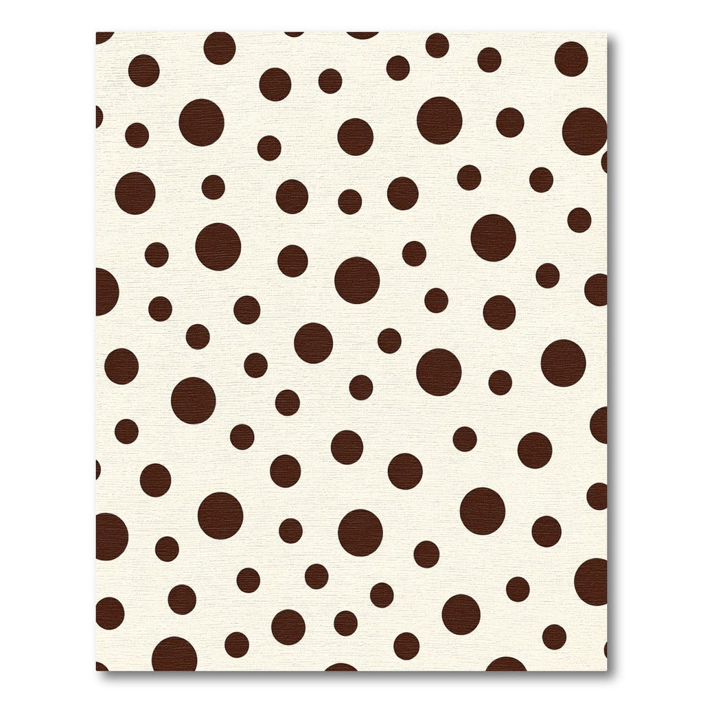 Chocolate Cream Polka Dot Scatter Rug
