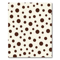 Chocolate Cream Polka Dot Scatter Rug