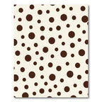 Chocolate Cream Polka Dot Scatter Rug