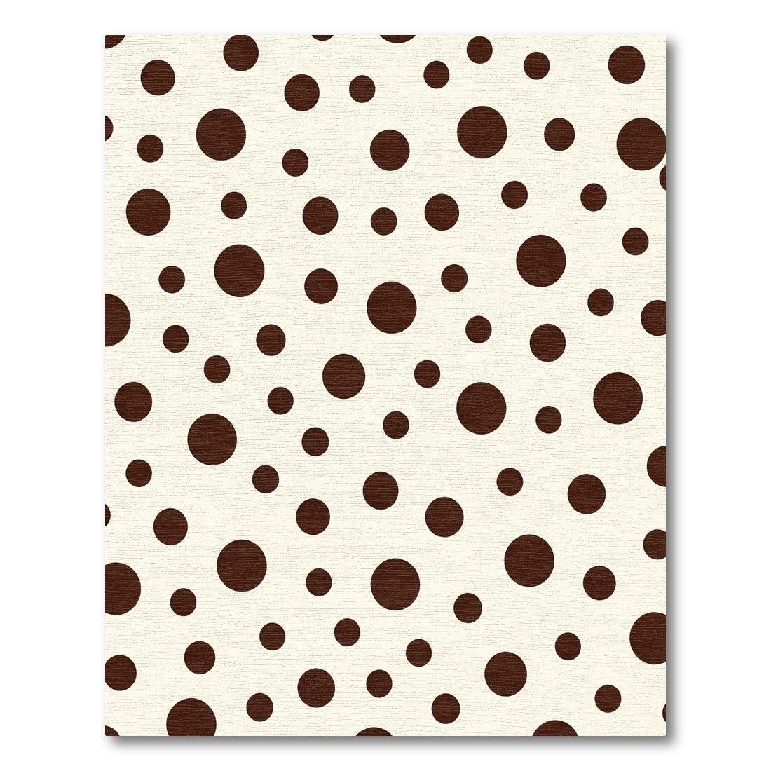 Chocolate Cream Polka Dot Scatter Rug