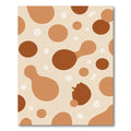 Brown Blob Circles Abstract Rug