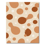 Brown Blob Circles Abstract Rug