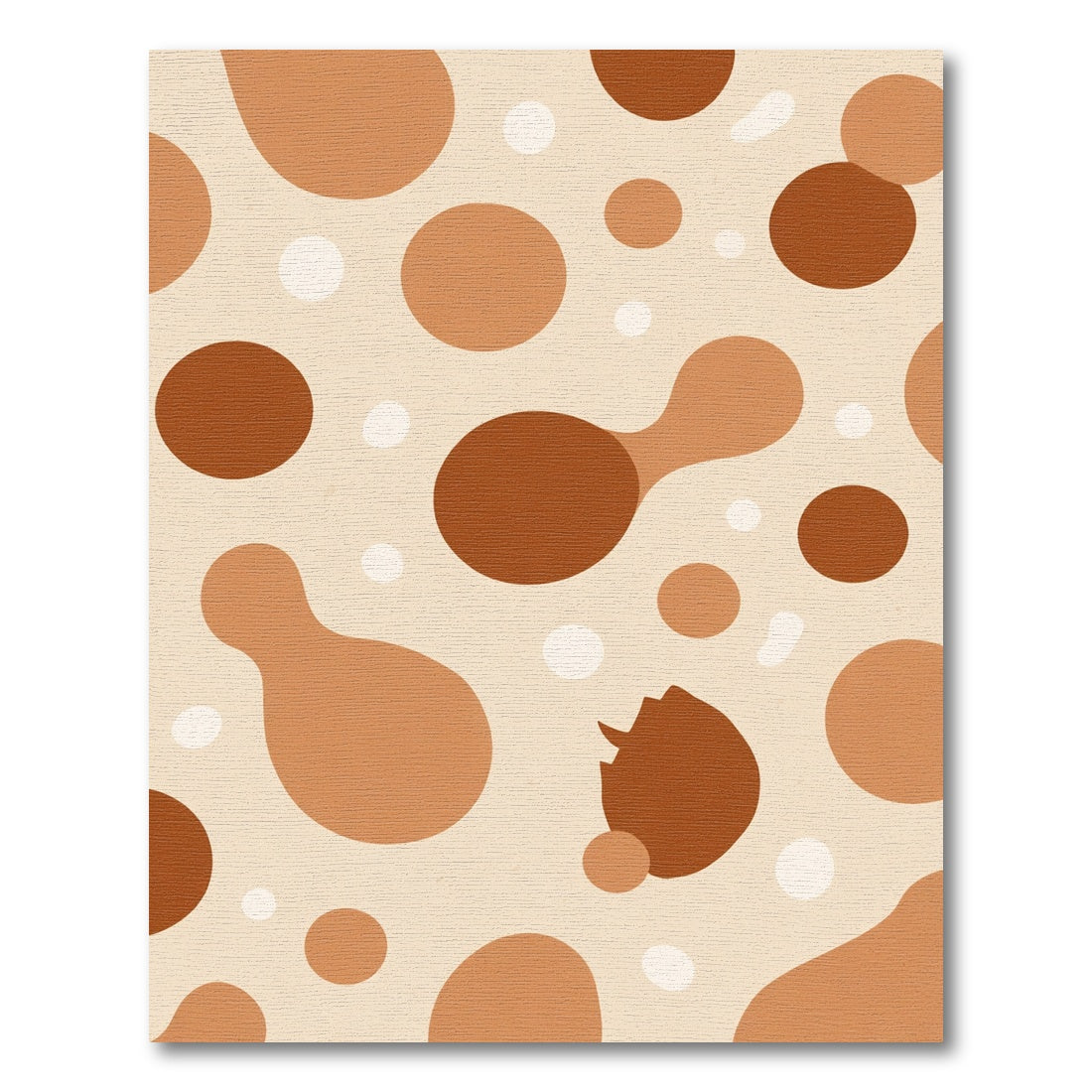 Brown Blob Circles Abstract Rug