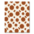 Brown Cream Swirl Dot Geometric Rug
