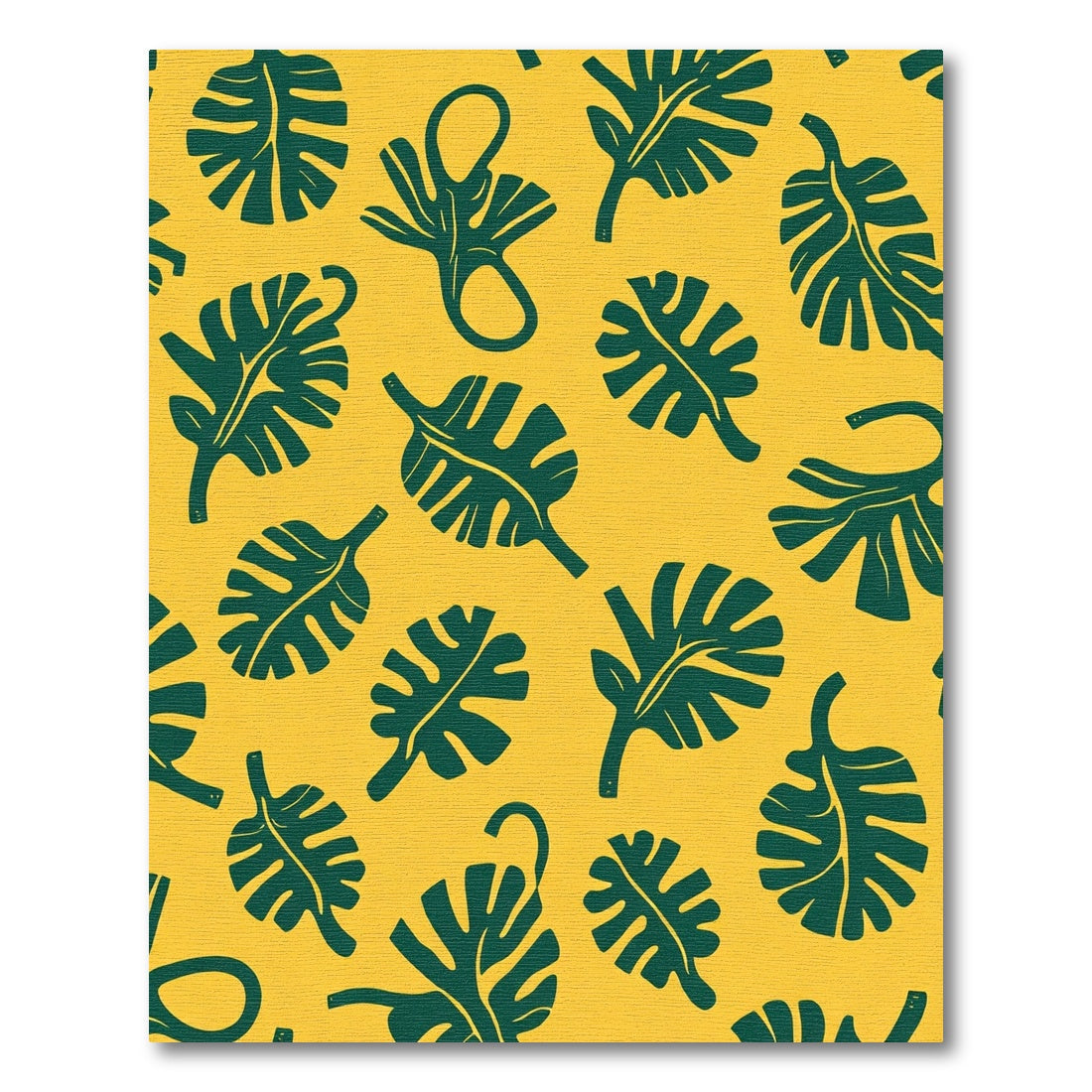 Emerald Jungle Leaf Scatter Rug