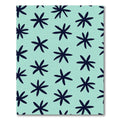 Dark Blue Starburst Aqua Field Rug