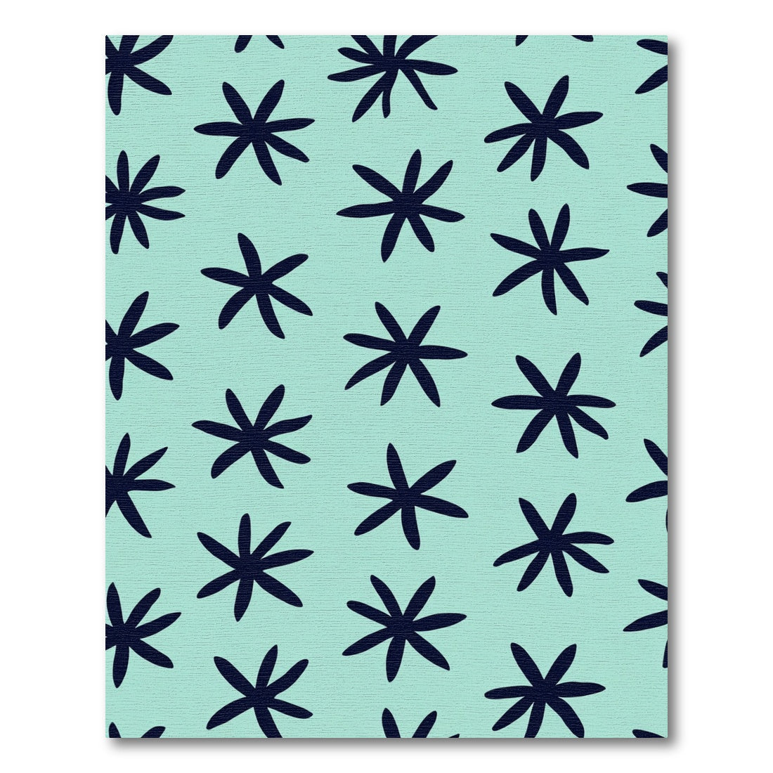 Dark Blue Starburst Aqua Field Rug
