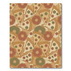 Retro Foodie Slice And Doughnut Collage Rug