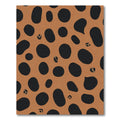 Contemporary Orange Black Spots Rug
