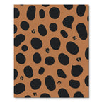 Contemporary Orange Black Spots Rug