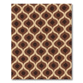 Retro Almond Brown Ogee Pattern Rug