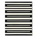 Bold Black And White Bar Rug