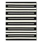 Bold Black And White Bar Rug