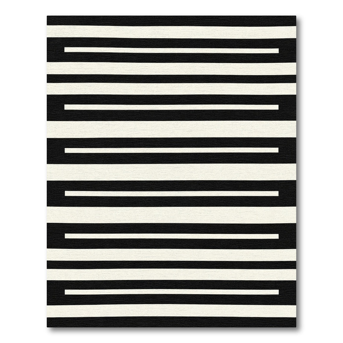 Bold Black And White Bar Rug