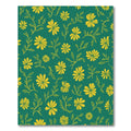 Emerald Yellow Floral Vine Rug
