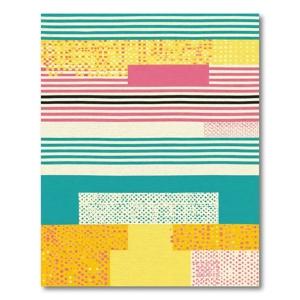 Modern Geometric Dot Stripes Rug