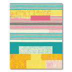 Modern Geometric Dot Stripes Rug