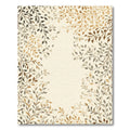 Earthy Tone Leafy Branch Vines Rug