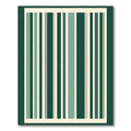Emerald Green Vertical Stripe Rug