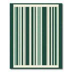 Emerald Green Vertical Stripe Rug