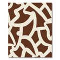 Brown Cream Intertwined Abstract Shapes Rug