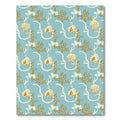 Coastal Blue Seashell Botanical Swirls Rug