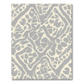 Soft Gray Organic Interlocking Diamond Rug