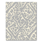 Soft Gray Organic Interlocking Diamond Rug